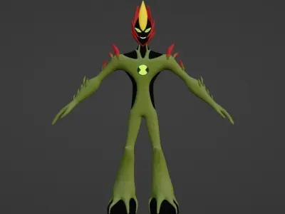 Ben 10 Swampfire 3D model