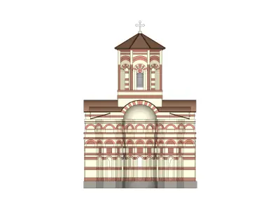 Bulgarian Orthodox Church Reconstruction Low-poly 3D model