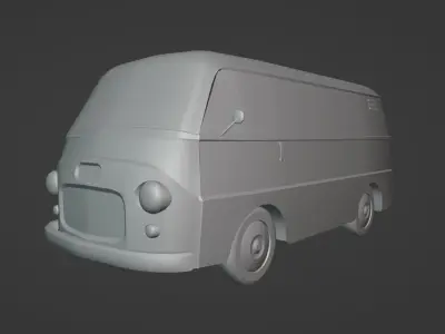 Fiat 1100 T Low-poly 3D model