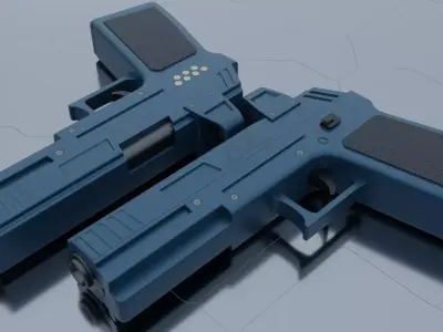 Concept Pistol Free low-poly 3D model