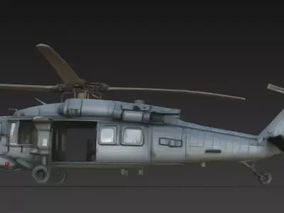 UH-60 Black Hawk Helicopter High Detail 3D Model 3D model