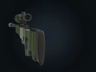 AWM Sniper Rifle  3D model