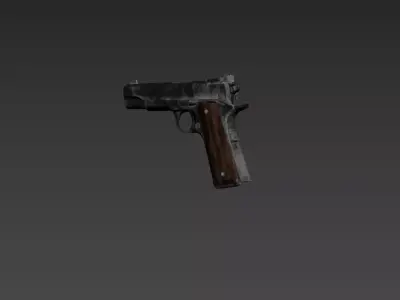 Colt Pistol 3D Model Low-poly 3D model