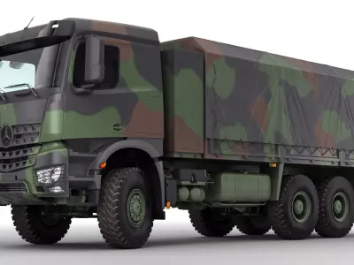 Mercedes Arocs Box Truck 6X6 3D model