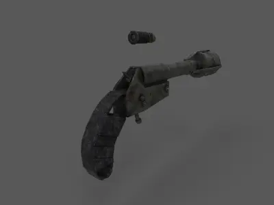 Homemade pistol Free low-poly 3D model
