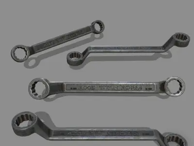 wrench Low-poly 3D model 17