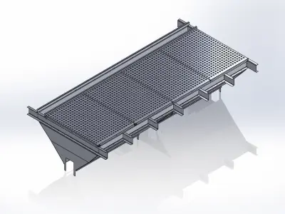 Bulk intake hopper 3D model