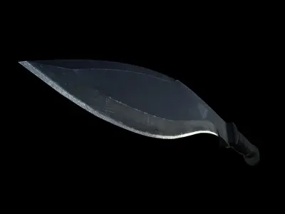 kukri knife PBR Low-poly 3D model