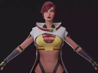 Rigged Female Character Free low-poly 3D model