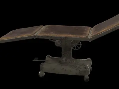 Old Hospital Operating Table Low-poly 3D model