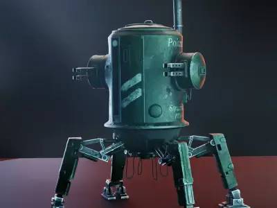 Iron Harvest Polania Mech PZM-9 Straznik 3D model