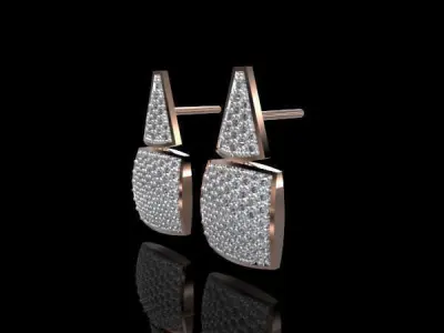 EARRINGS ALLURE ANTIQUE 12 3D print model