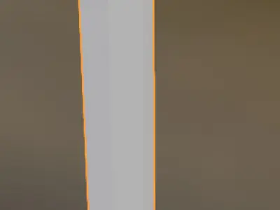 wood practise sword Low-poly 3D model