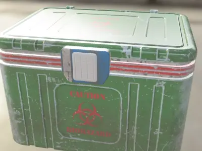Biohazard Storage Crate  Contaminated Supply Case 3D model