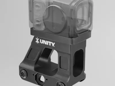UNITY TACTICAL FAST MRDS - 3D MODEL - LOW POLY - GAME READY Low-poly 3D model