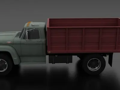 F-Series F-800 Grain Truck 1964 Low-poly 3D model