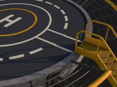 Helipad 3D model purchase