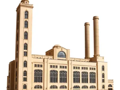 Industrial Power Plant model pack Low-poly 3D model