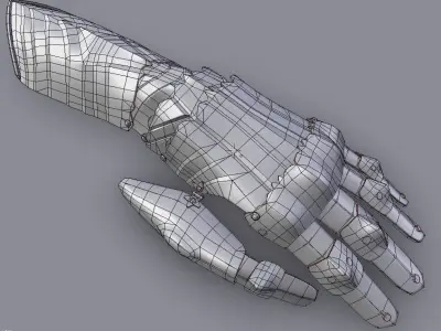 Ornamented Gauntlet Low-poly 3D model