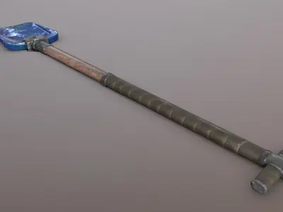 Shovel - Sapphire Low-poly 3D model