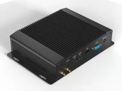 Fanless Industrial Computer 3D model
