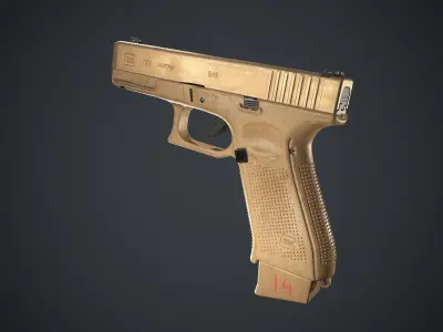 Glock 19X Low-poly 3D model purchase