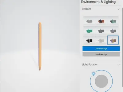 2nd generation Apple Pencil Free low-poly 3D model