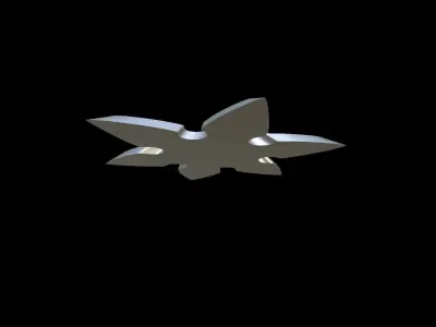 Shuriken silver star 3D print model buy