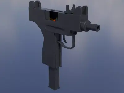 Micro-Uzi  Free low-poly 3D model