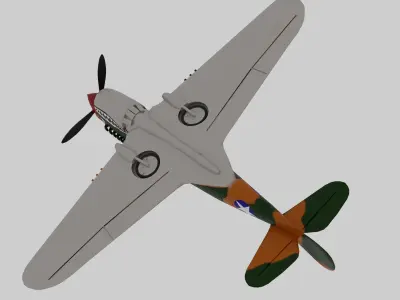 Curtiss P-40 3D model