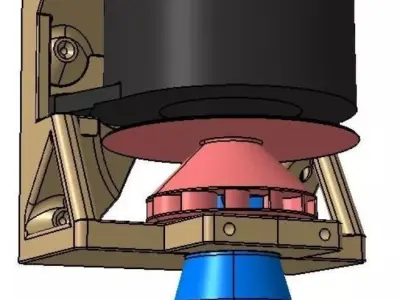 Water turbine with 12VDC Generator 230-1150 Watt 10-30 m head 3D print model