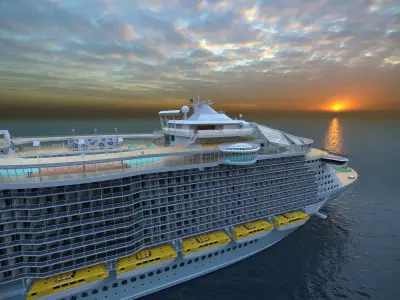 Cruise Ship Simple Details Generic 3D model