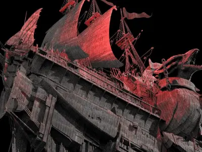 Dark Dreadnaught 4 airship 3D model