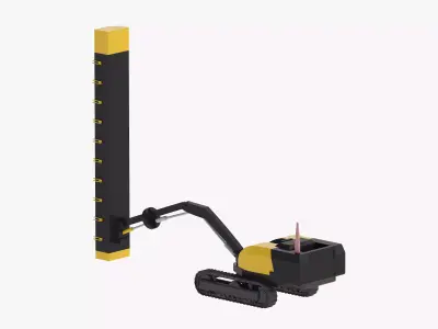 Drill Rig T20 Canopy Simplified Low-poly 3D model