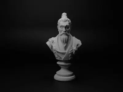 Mongol Archer Bust Chess 3D print model buy
