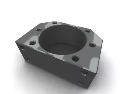 DSG40H metal plate with holes 3D model