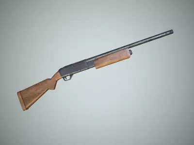 Shootgun shotgun Free low-poly 3D model