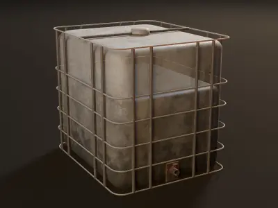 Liquid Tank  Low-poly 3D model