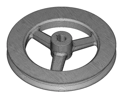Wooden Pulley Toy 3D model