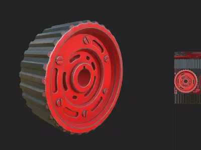 Gear 01 PBR Free low-poly 3D model