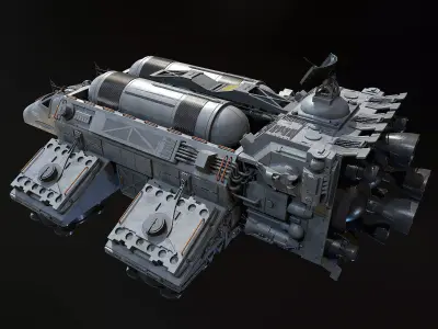 SpaceShip 3D model from CGTrader - Textured