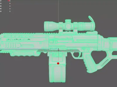 Chrome Rifle 3D model