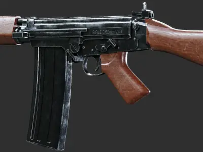 L1A1 Rifle Low-poly 3D model