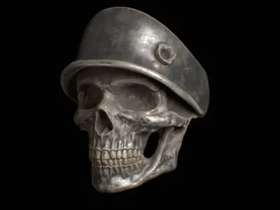 Soldier Skull Ring 3D print model