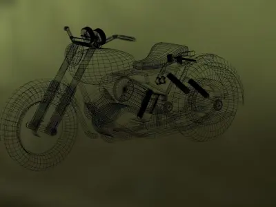 Toy Motorcycle Low-poly 3D model