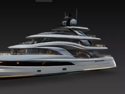 Modern Luxury Mega Super Yacht 3D print model