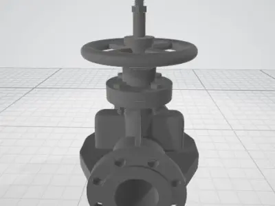 Modeler 3D gate valve 3D model