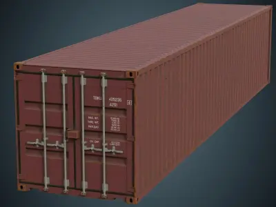 Cargo Container 3B Low-poly 3D model