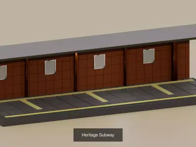 Heritage Subway  Complete Modular Environment Collection 3D Model Pack