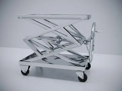 restoration hardware INDUSTRIAL SCISSOR LIFT TABLE 3D model